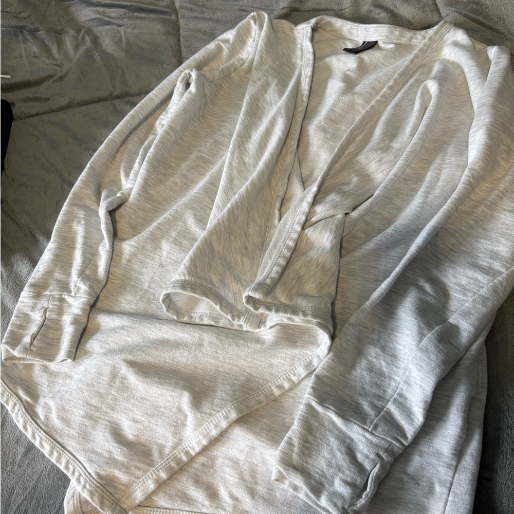 Light Gray Open Yoga cardigan sz M